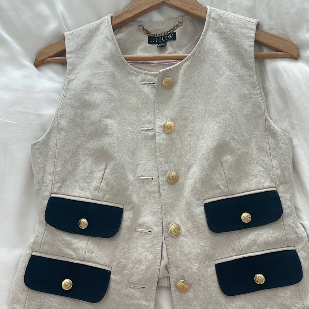 Jcrew vest with button details - sold out online